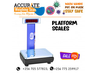  Light duty platform weighing scales are available in stock for sale at Wandegeya