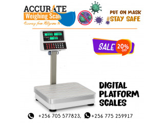  Light duty platform weighing scales are available in stock for sale at Wandegeya