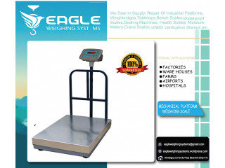 Stainless steel top platform scale with rail