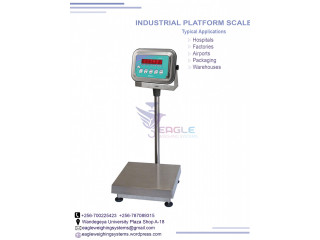 Electronic platform digital weighing scale with railing