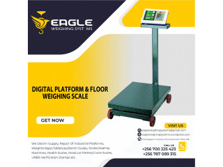 Electronic platform digital weighing scale with railing