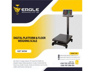 Electronic platform digital weighing scale with railing