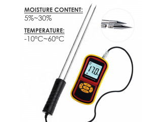 Portable moisture meter for dry grains