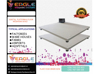 Electronic platform digital weighing scale with railing