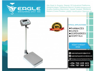 180kg Glass Digital Height and weight hospital health scales Kampala