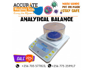 Laboratory precision balance with zero adjustment knob